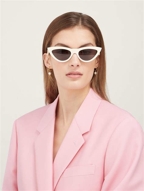 celine cat eye sunglasses white.